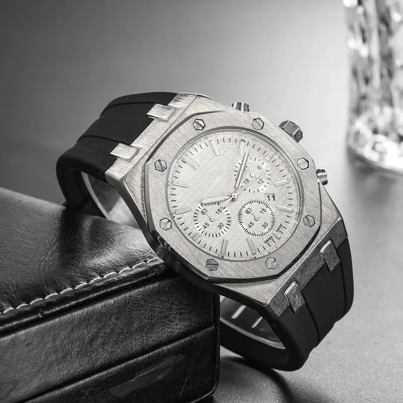 Geneva Fashion Men's Quartz Watch with Six Needles