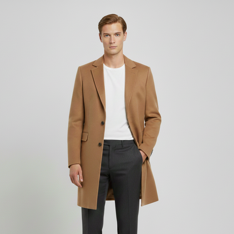 CARLOS-ABRIGO DE LANA ELEGANTE