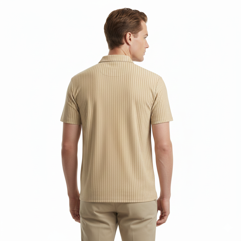 CARLOS-POLO DE PUNTO ACANALADO CON CREMALLERA