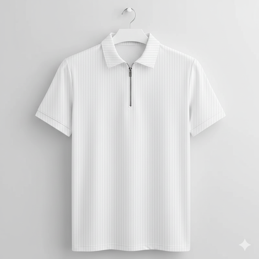 CARLOS-POLO DE PUNTO ACANALADO CON CREMALLERA