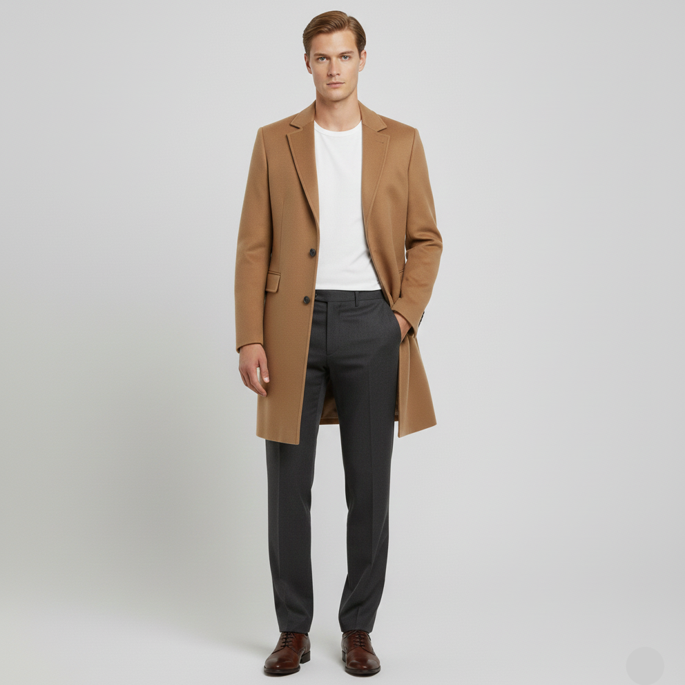 CARLOS-ABRIGO DE LANA ELEGANTE
