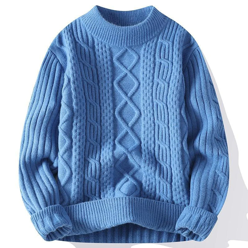 Mateo Jersey de Punto Trenzado - Suéter Beige Premium