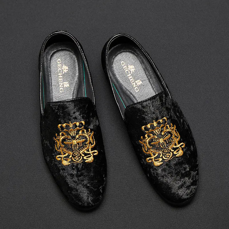 Men's Suede Loafers - Model 1513, Large Sizes