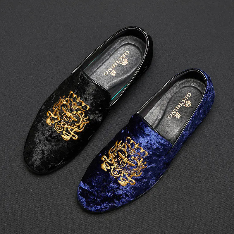 Men's Suede Loafers - Model 1513, Large Sizes